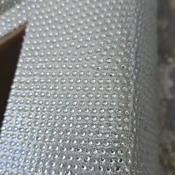 Mia Iva Silver Platform Boots | Sparkly Block Heel Ankle Boot| Size 7.5 - Picture 15 of 17